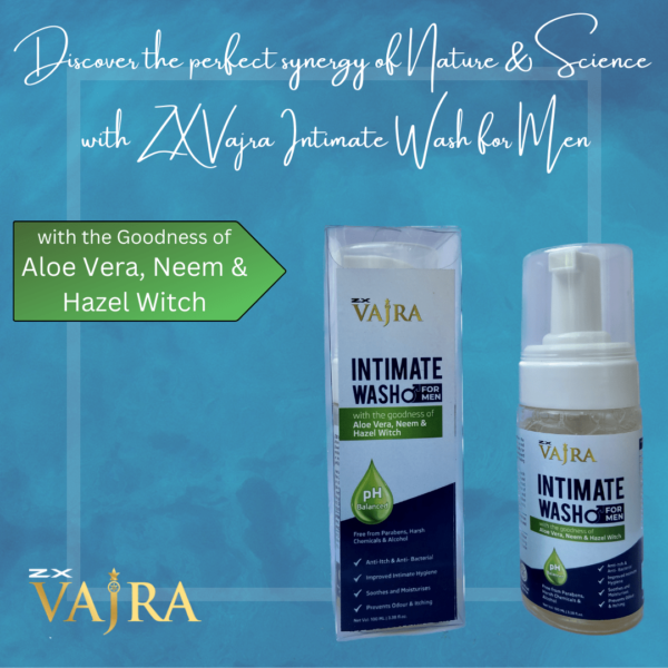 ZX Vajra Intimate Wash for Men | pH Balanced | 100 ML - Image 3